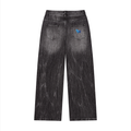 Chaos Bull Men’s Vintage Wash Wide Leg Jeans