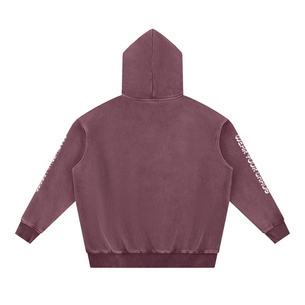 Chaos Bull Snow Wash Fleece Oversize Hoodie Adult