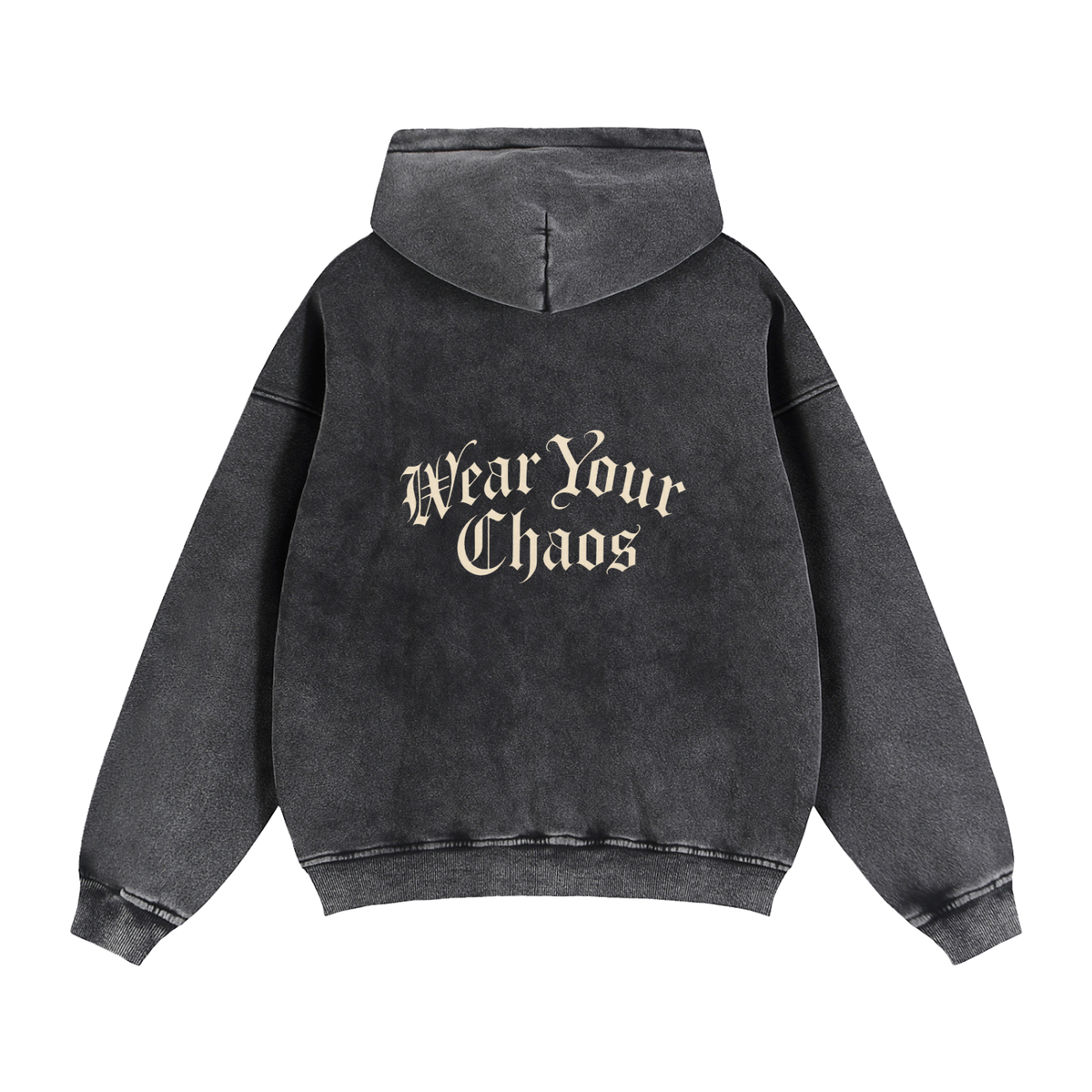 Zip-Through Boxy Fleece Hoodie Crazy Town Rodeo Wear Your Chaos Adult Unisex