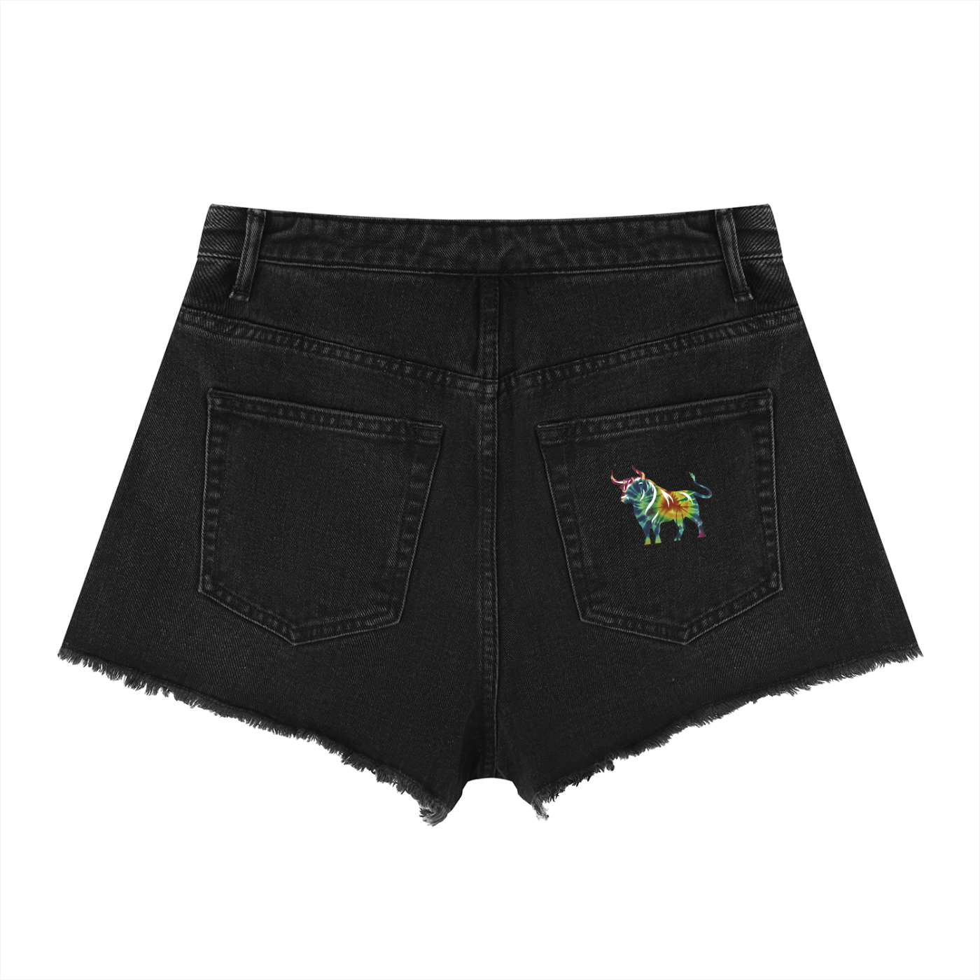 Women's Vintage Wash High Rise Denim Shorts