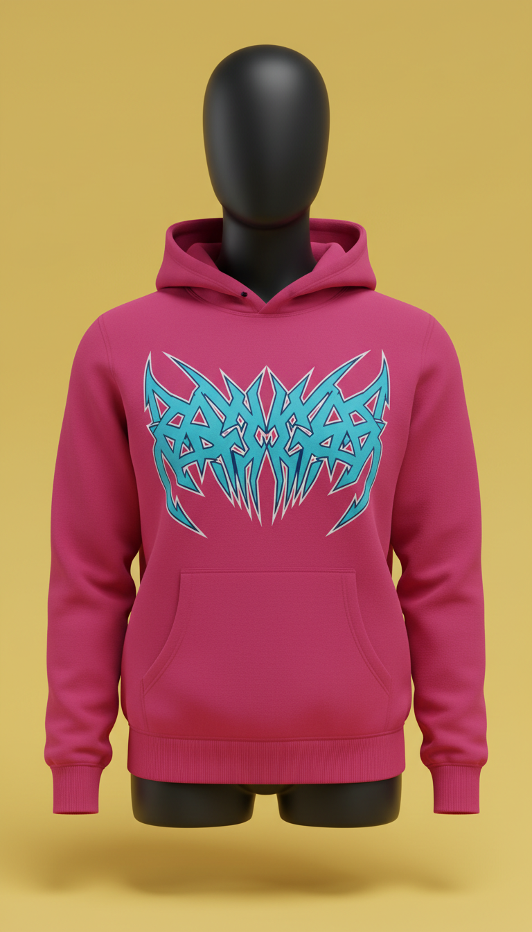 Riot Pink Slogan Hoodie