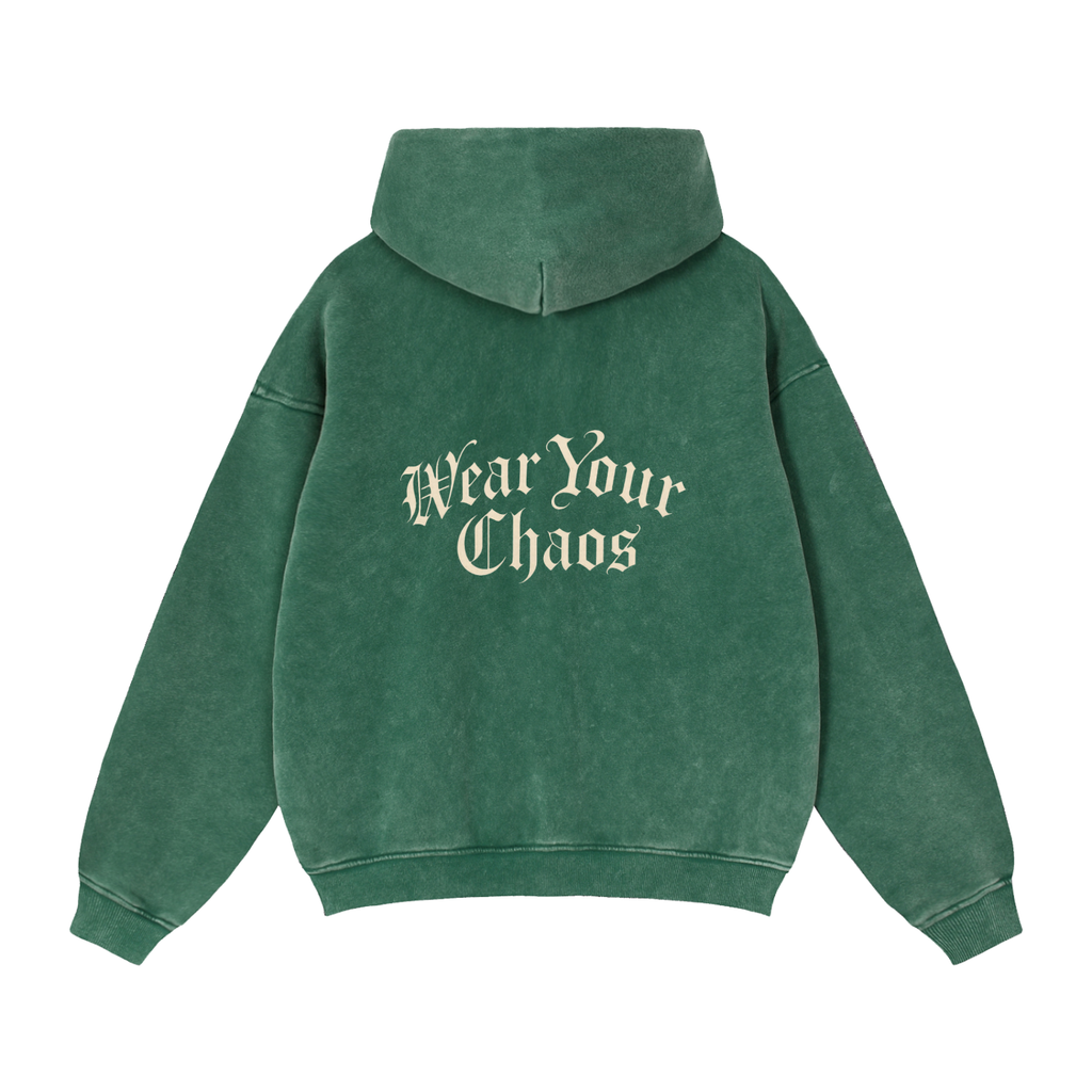 Zip-Through Boxy Fleece Hoodie Crazy Town Rodeo Wear Your Chaos Adult Unisex