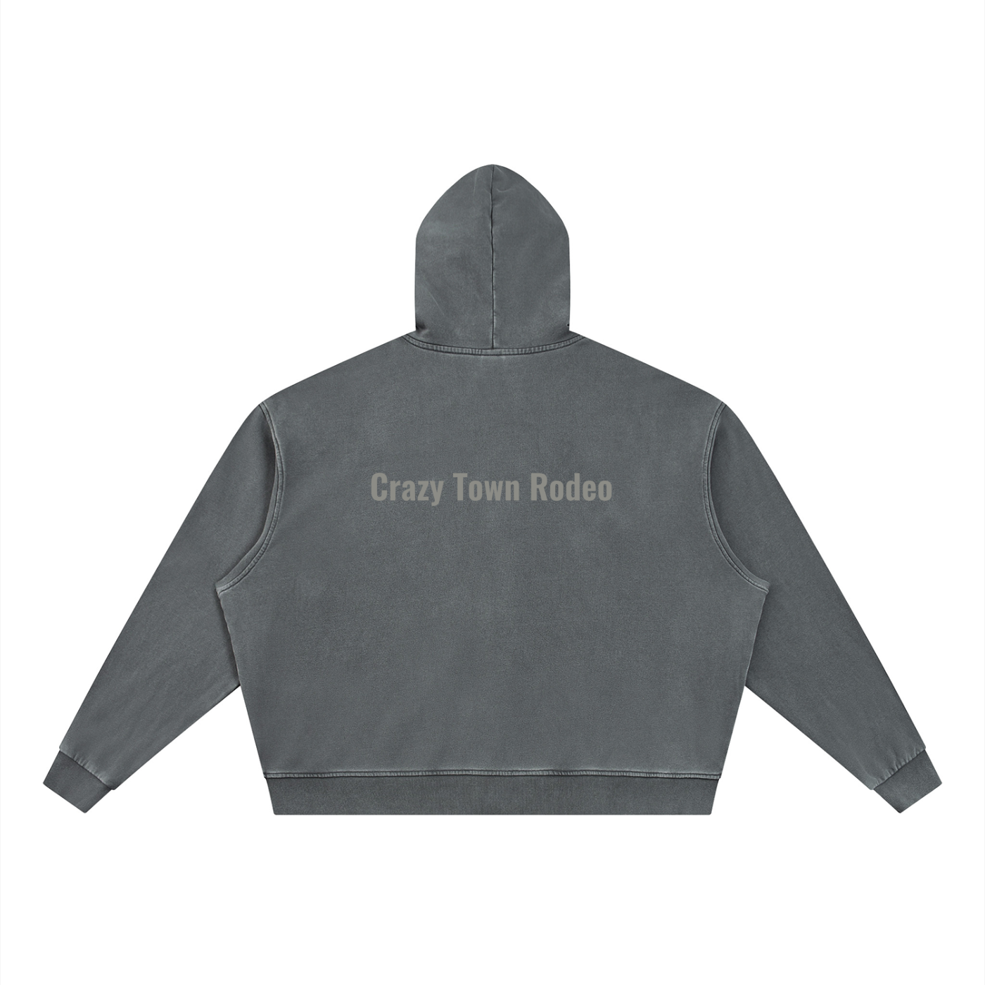 Chaos Bull Vintage Wash Full Zip Boxy Hoodie Adult