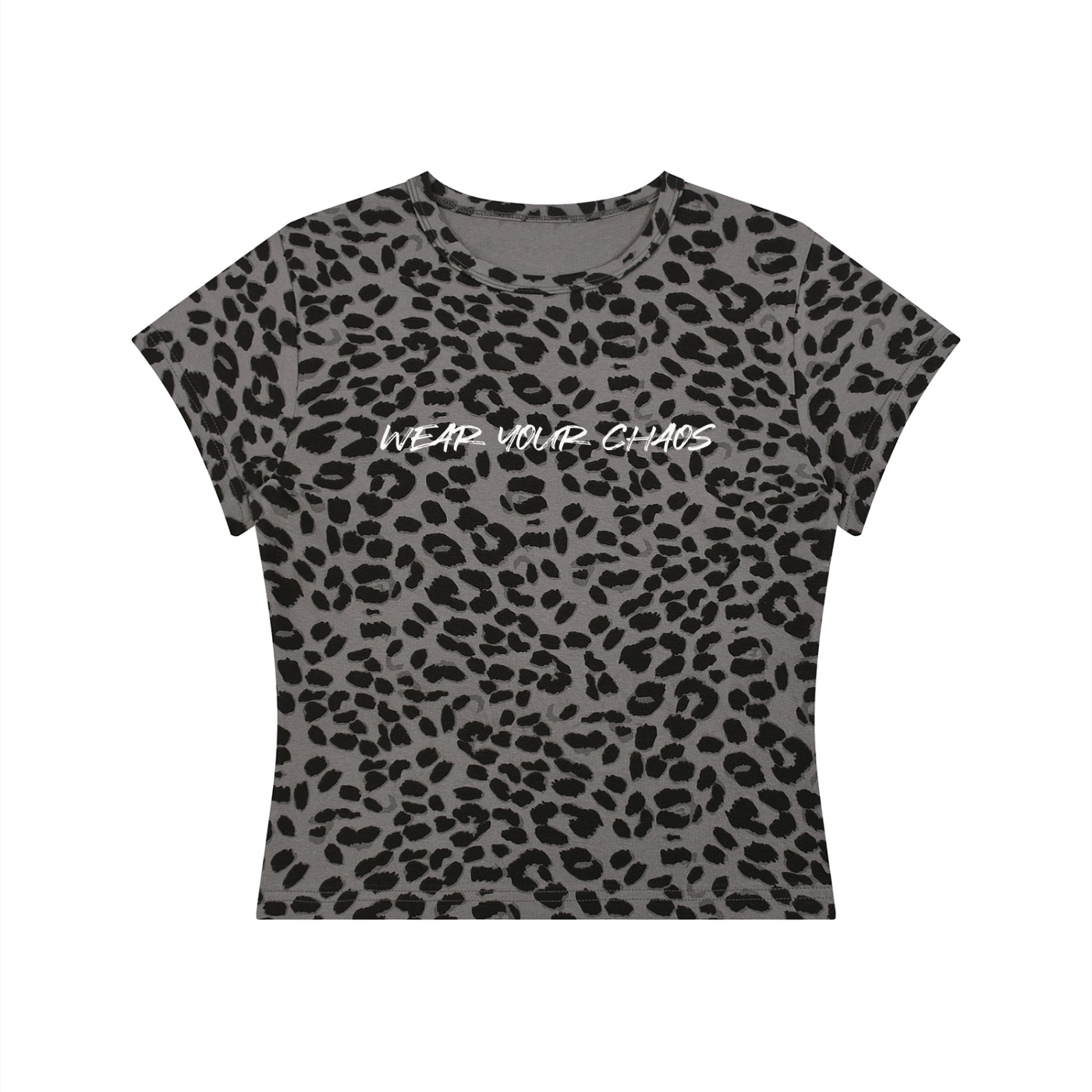 Wear Your Chaos Women’s Leopard Print Crop T-Shirt