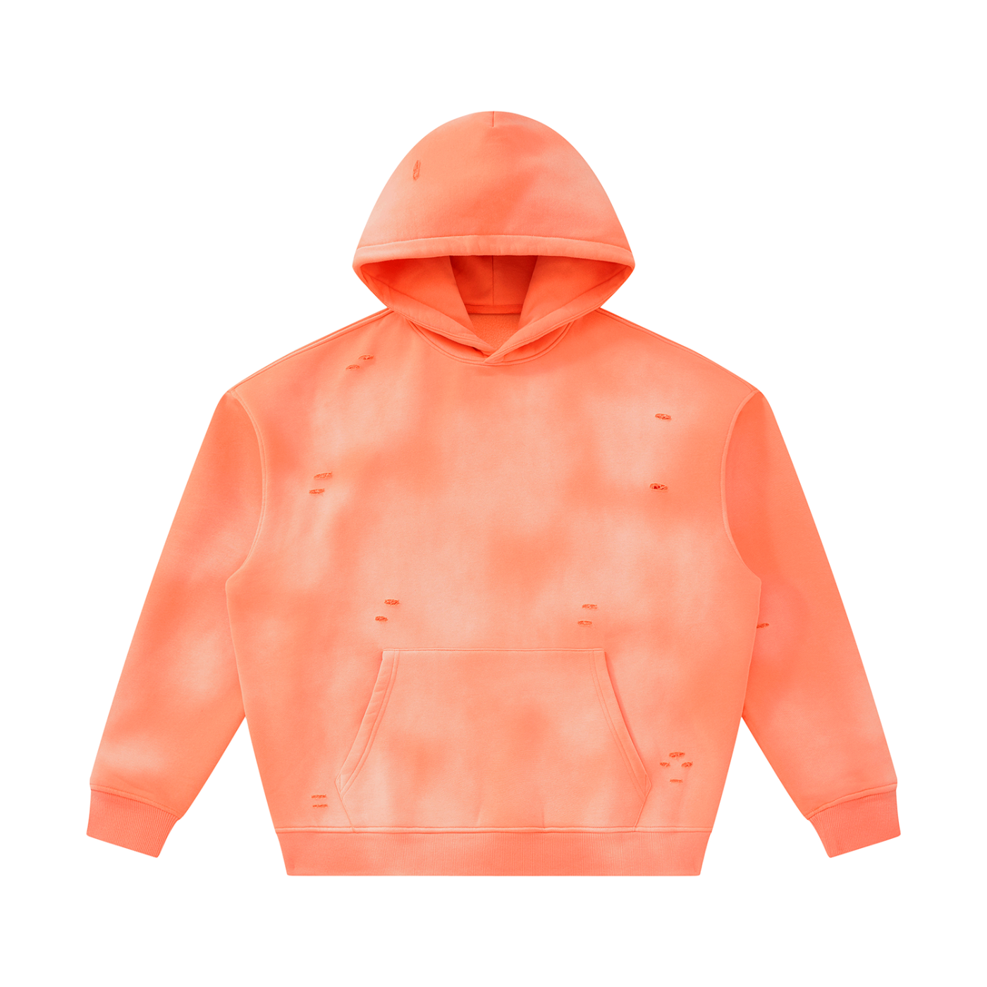 Sunfade Frayed Fleece Hoodie Unisex Adult