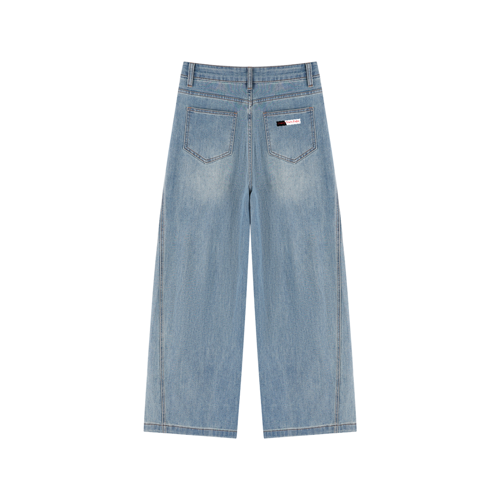 Women's Vintage Wash High Rise Wide Leg Jeans
