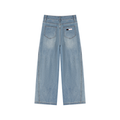 Women's Vintage Wash High Rise Wide Leg Jeans
