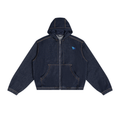 Men's Boxy Vintage Wash Hooded Denim Jacket
