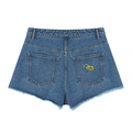 Women's Vintage Wash High Rise Denim Shorts