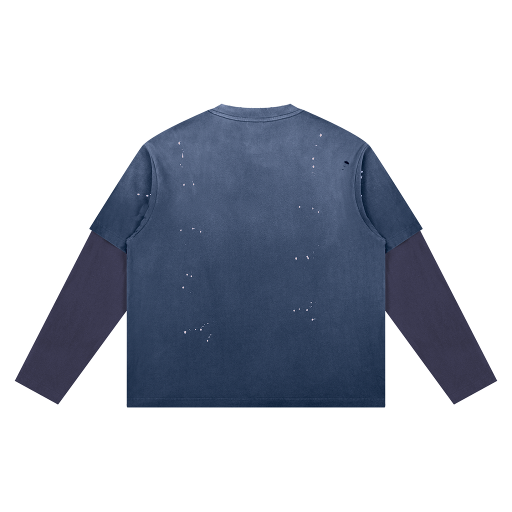 Vintage Wash Distressed Layer T-Shirt Adult Unisex
