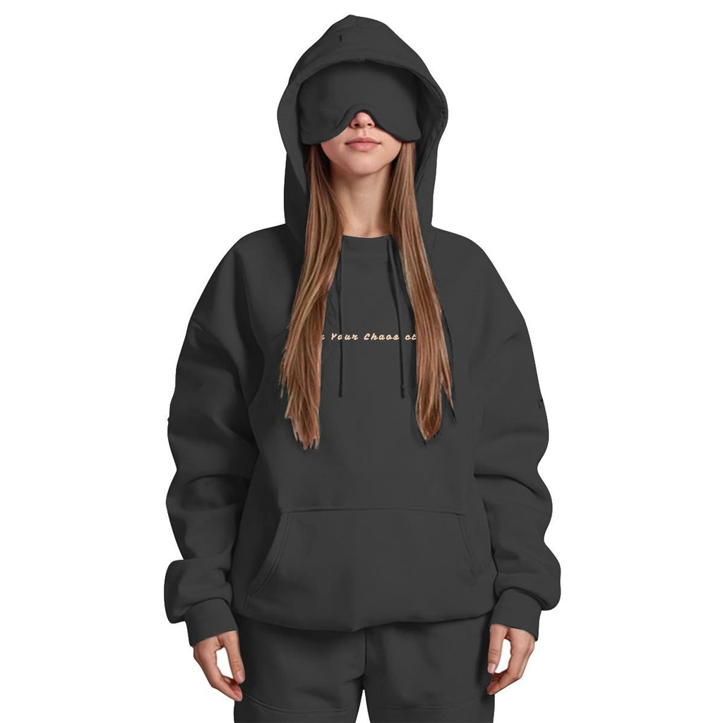 Wear Your Chaos Women's Travel Nap Hoodie with Built-in Eye Mask