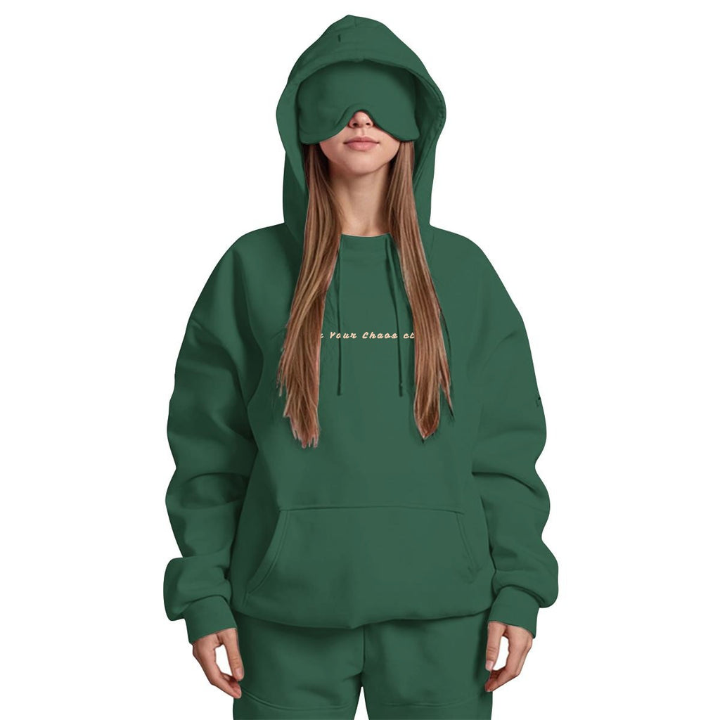 Wear Your Chaos Women's Travel Nap Hoodie with Built-in Eye Mask