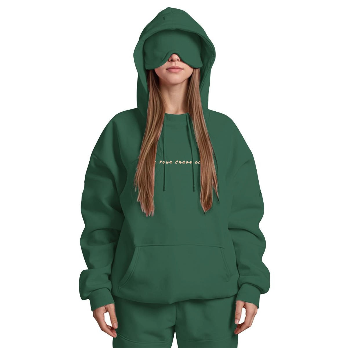 Wear Your Chaos Women's Travel Nap Hoodie with Built-in Eye Mask