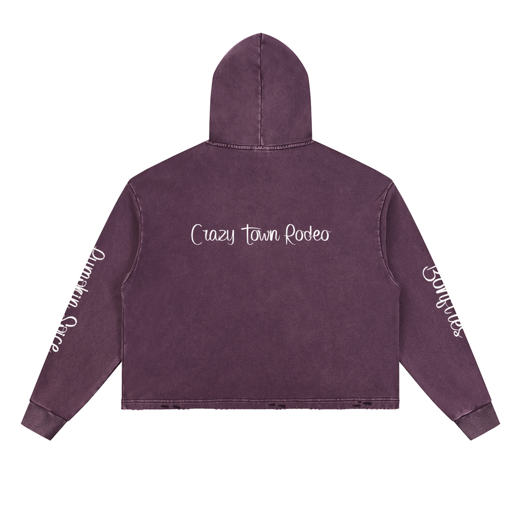 Cozy Season Club Vintage Washed Frayed-Hem Hoodie Adult