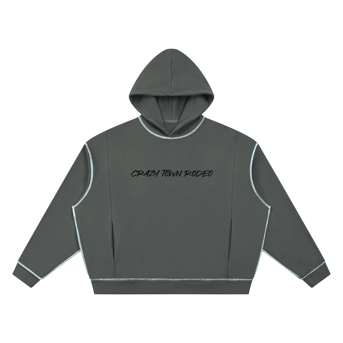 Boxy Heavyweight Topstitch Hoodie Adult Unisex