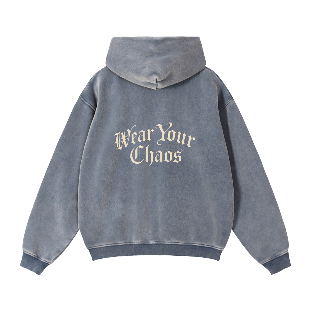 Zip-Through Boxy Fleece Hoodie Crazy Town Rodeo Wear Your Chaos Adult Unisex