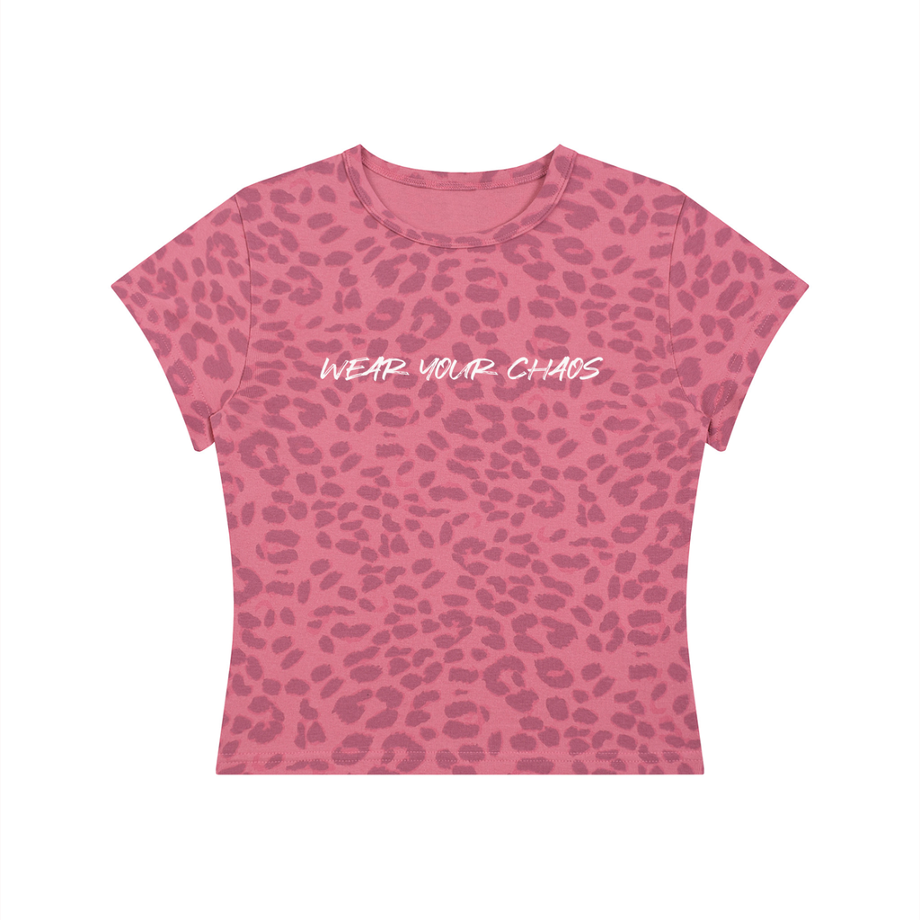Wear Your Chaos Women’s Leopard Print Crop T-Shirt