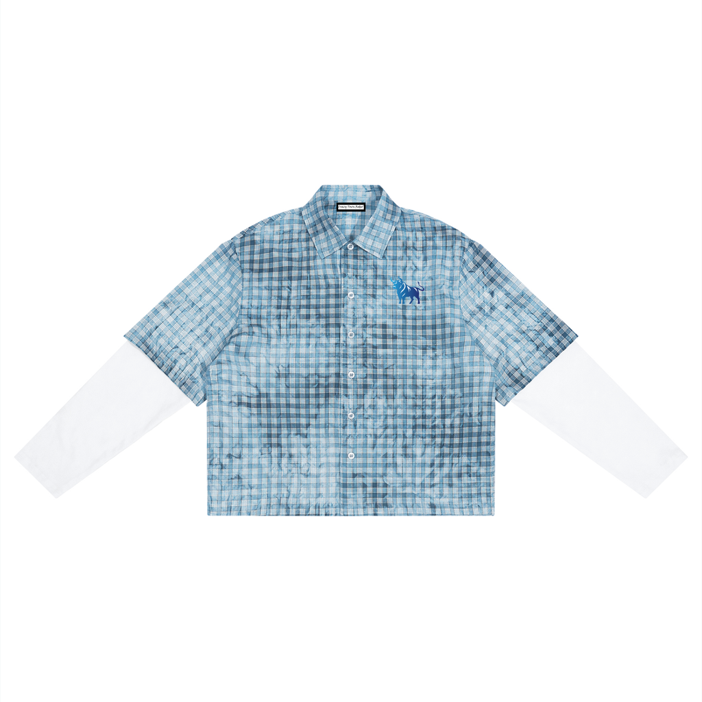 Chaos Bull Vintage Wash Plaid Short Sleeve Shirt Adult