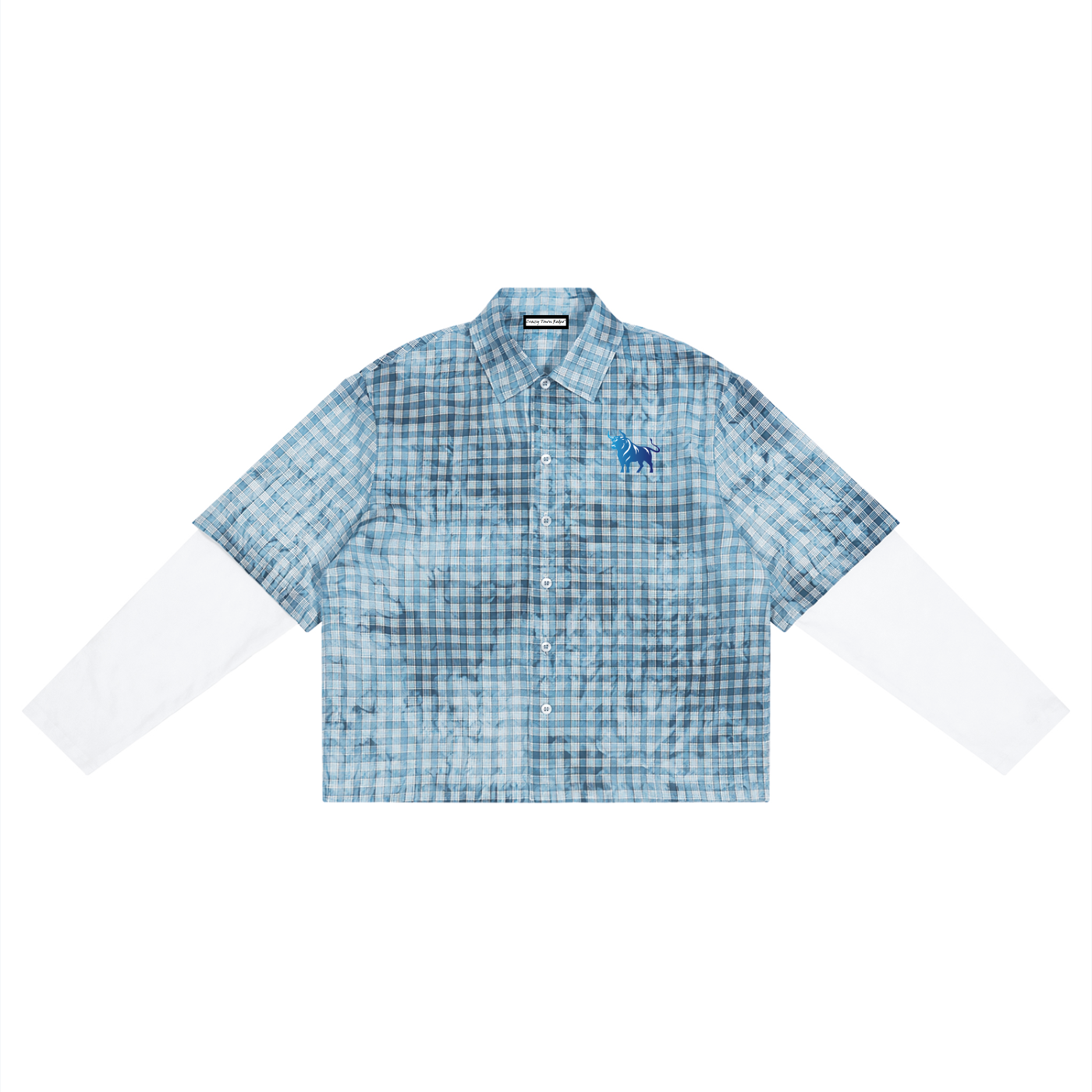 Chaos Bull Vintage Wash Plaid Short Sleeve Shirt Adult