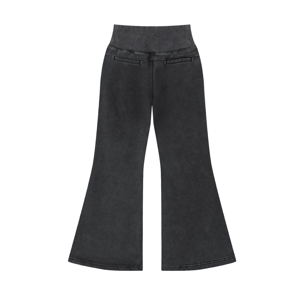 Chaos Bull Vintage Washed Flared Fleece Pants
