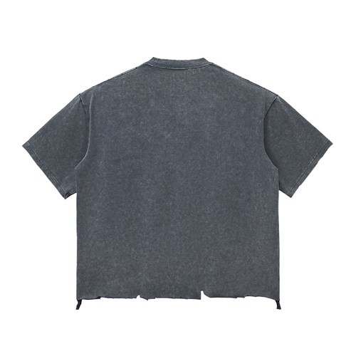 Angry Bear Snow Wash Raw-Hem Boxy T-shirt Adult