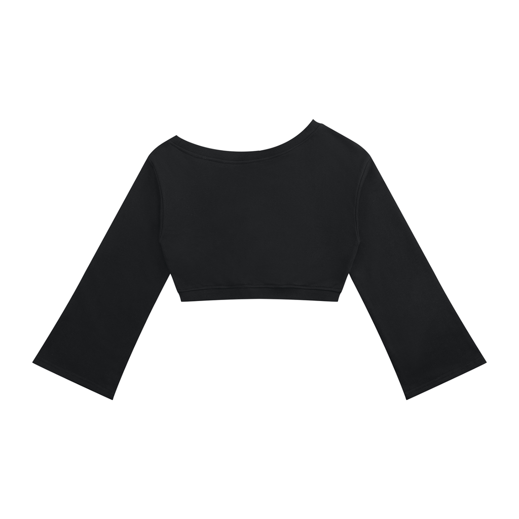 Women's Off-Shoulder Crop Style Sweatshirt