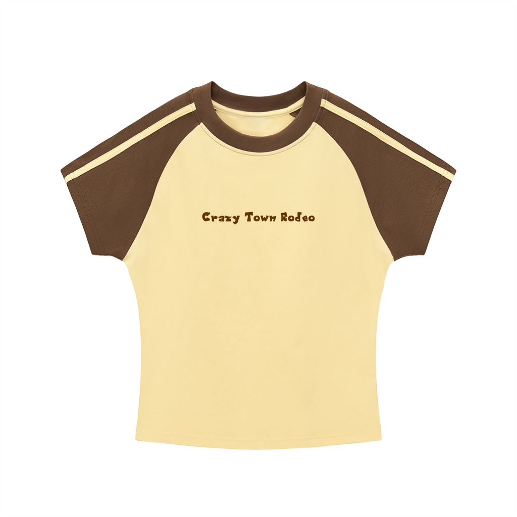 Women's Contrast Stripes Raglan Sleeve T-Shirt