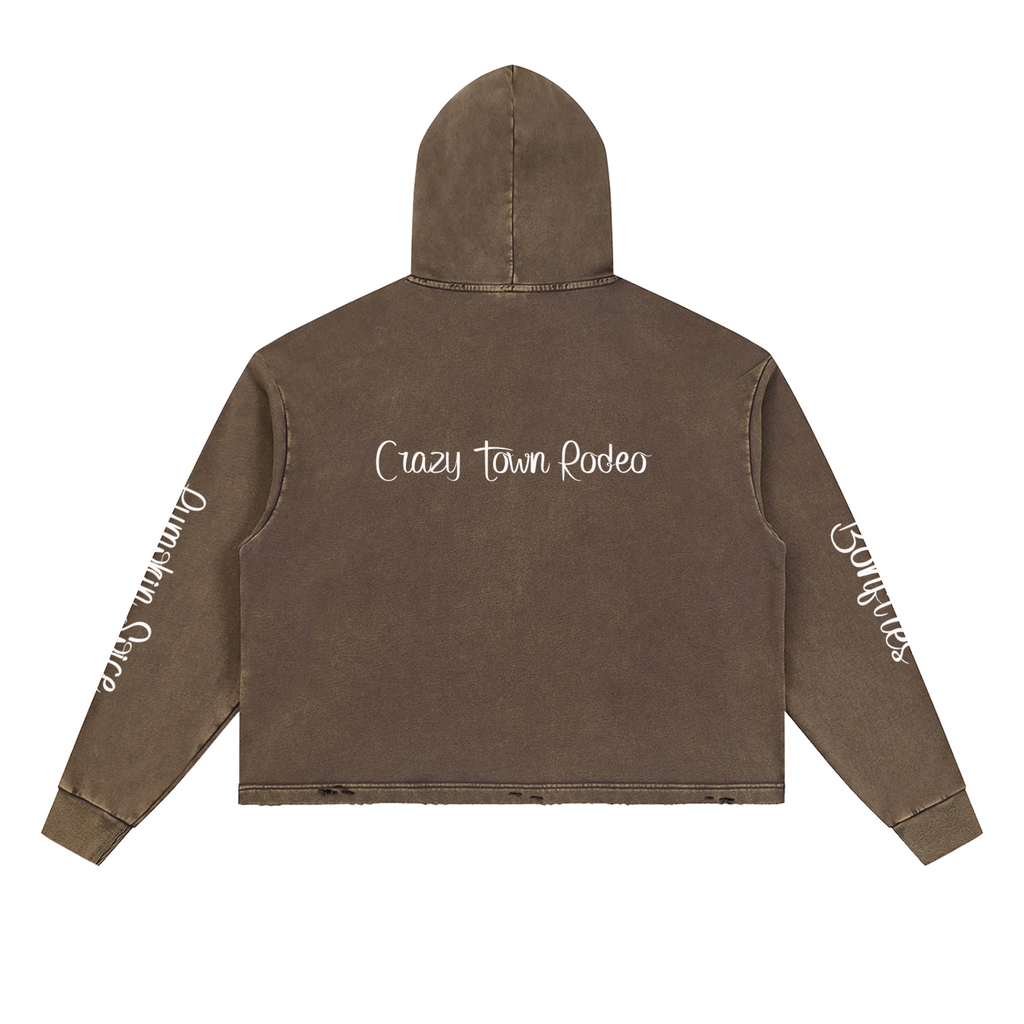 Cozy Season Club Vintage Washed Frayed-Hem Hoodie Adult