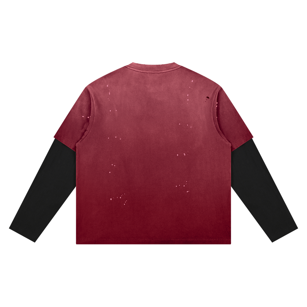 Vintage Wash Distressed Layer T-Shirt Adult Unisex