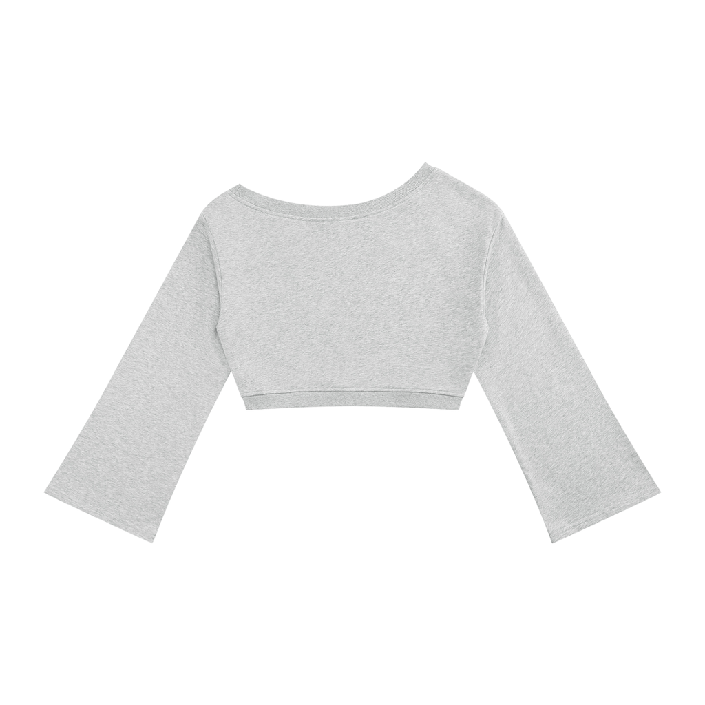 Women's Off-Shoulder Crop Style Sweatshirt