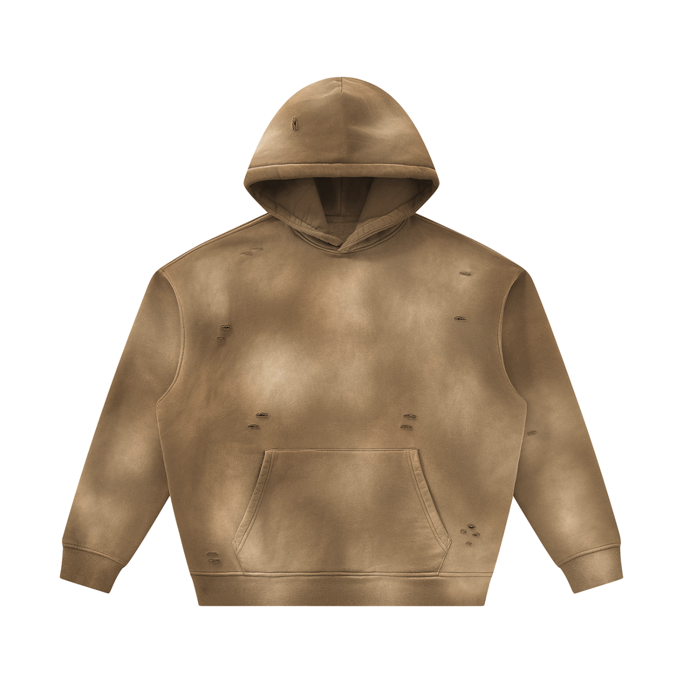 Sunfade Frayed Fleece Hoodie Unisex Adult