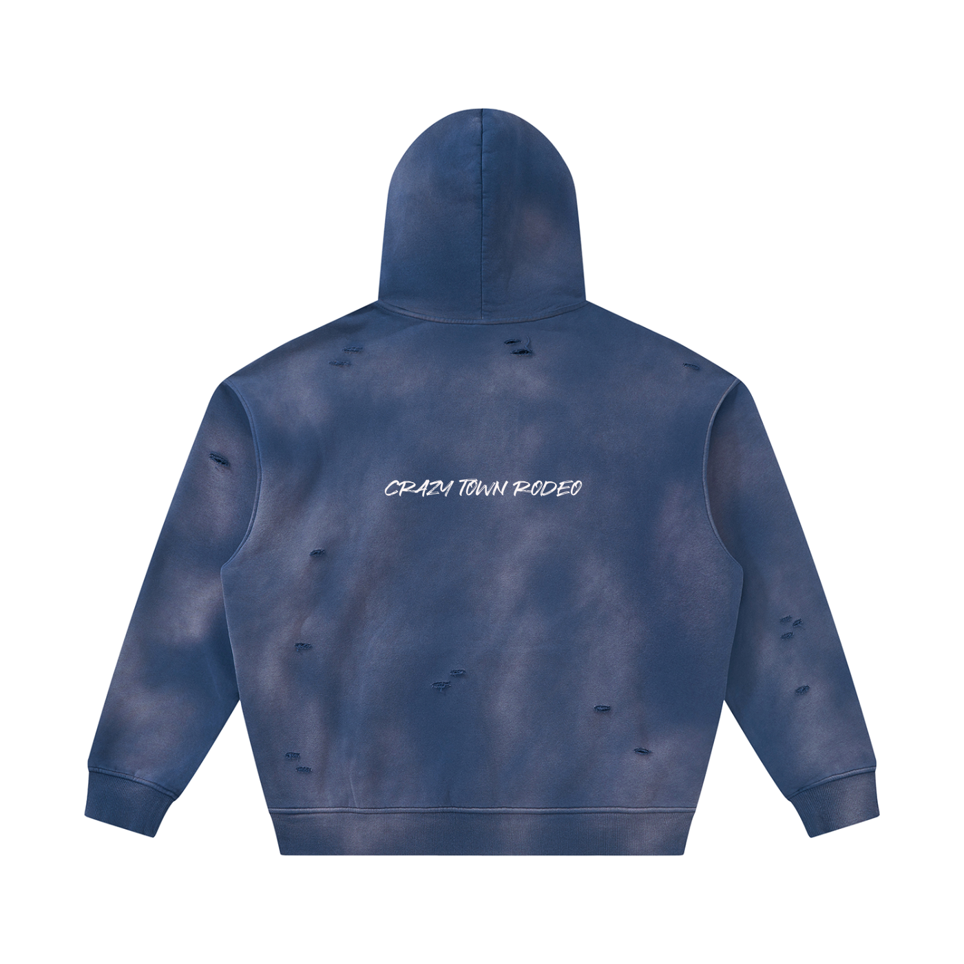 Sunfade Frayed Fleece Hoodie Unisex Adult