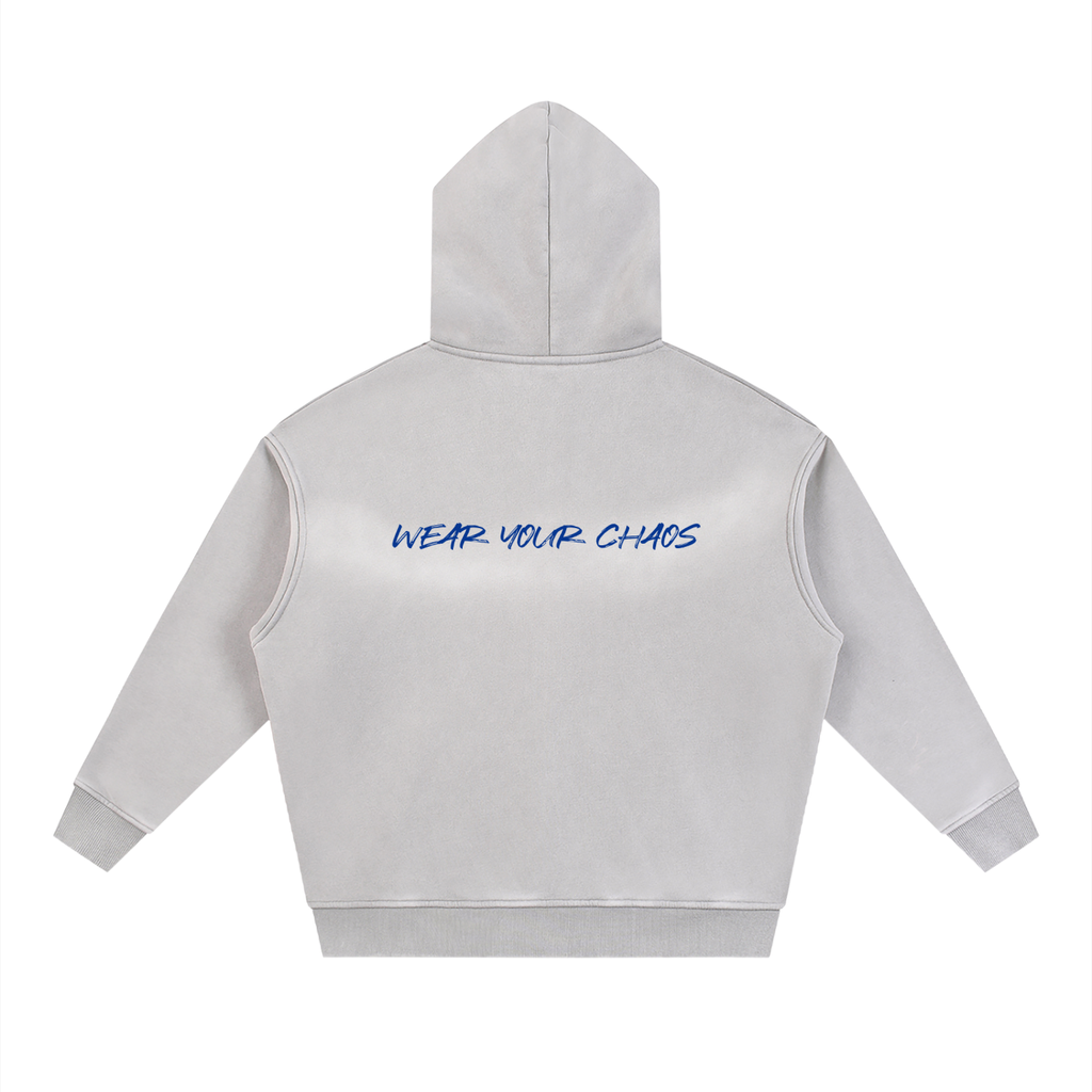 Wear Your Chaos Sunfade Two-way Zipper Boxy Fleece Hoodie Adult