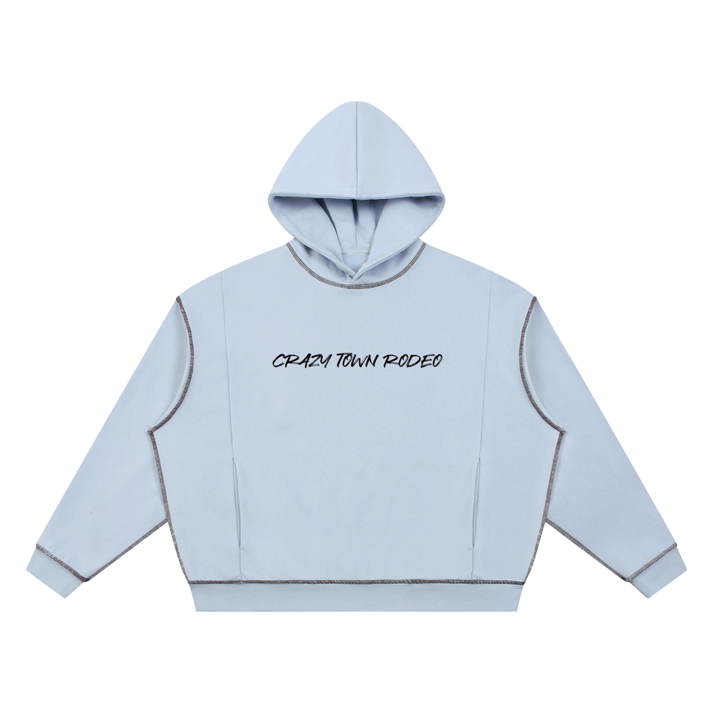 Boxy Heavyweight Topstitch Hoodie Adult Unisex