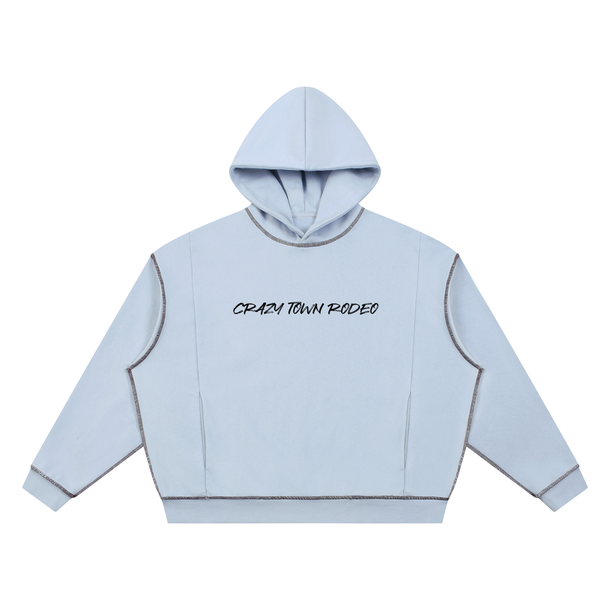 Boxy Heavyweight Topstitch Hoodie Adult Unisex