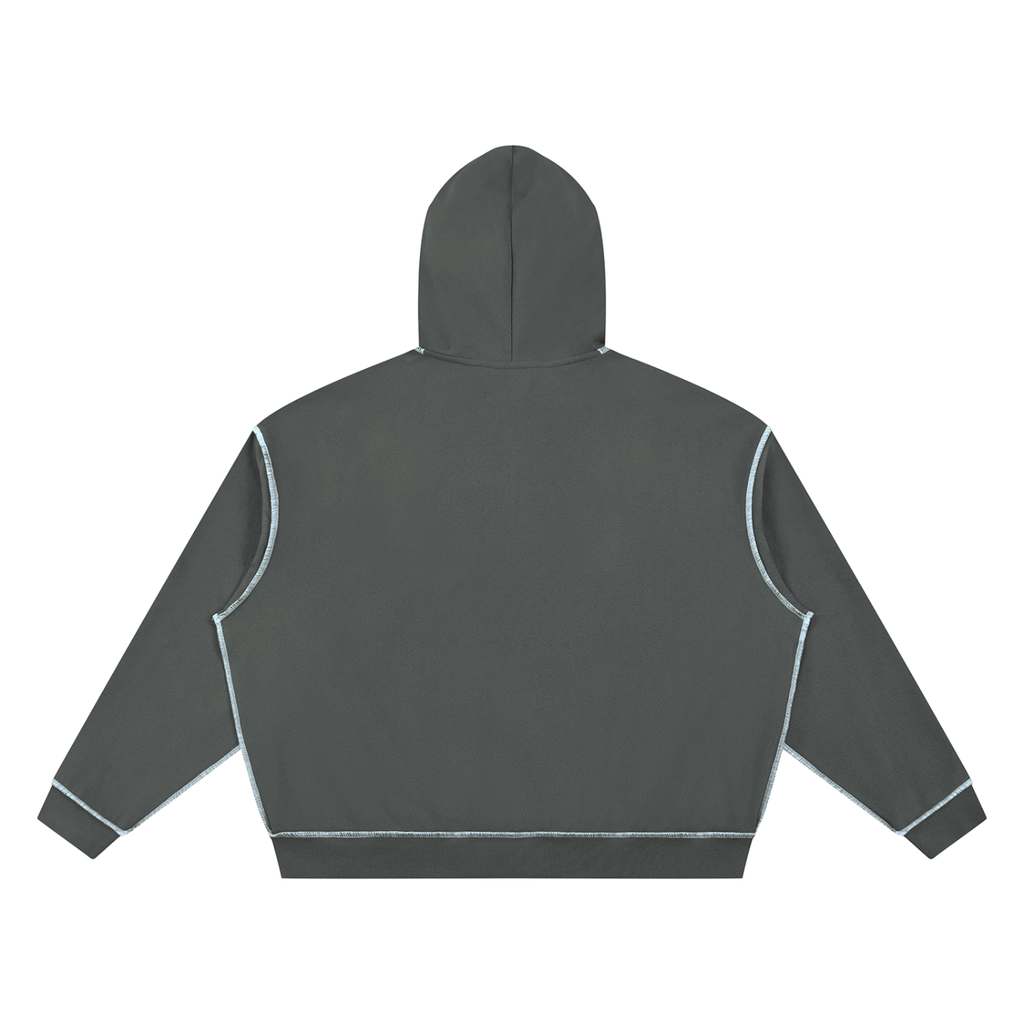 Boxy Heavyweight Topstitch Hoodie Adult Unisex