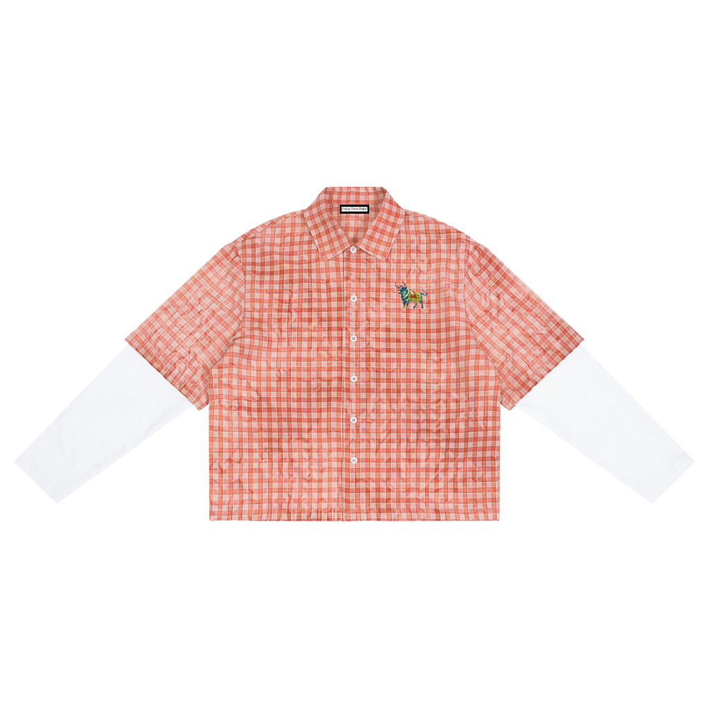 Chaos Bull Vintage Wash Plaid Short Sleeve Shirt Adult