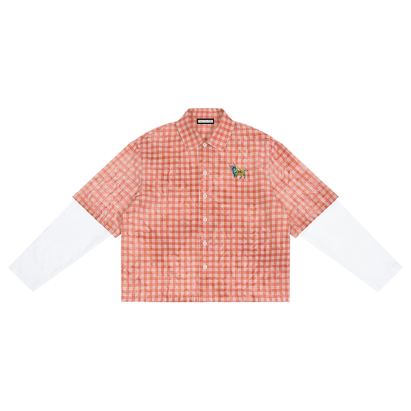 Chaos Bull Vintage Wash Plaid Short Sleeve Shirt Adult