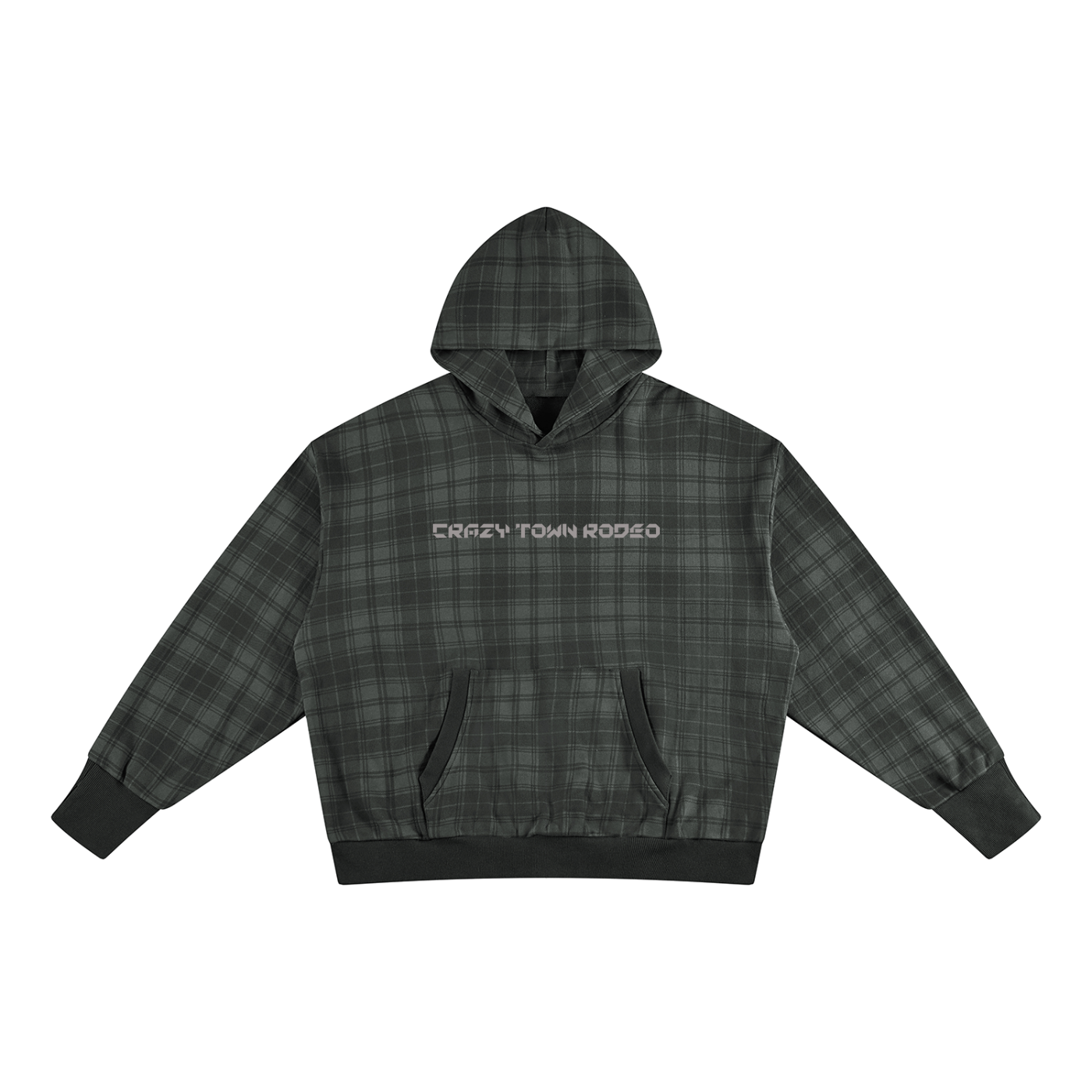 Plaid Color Block Hoodie Unisex Adult