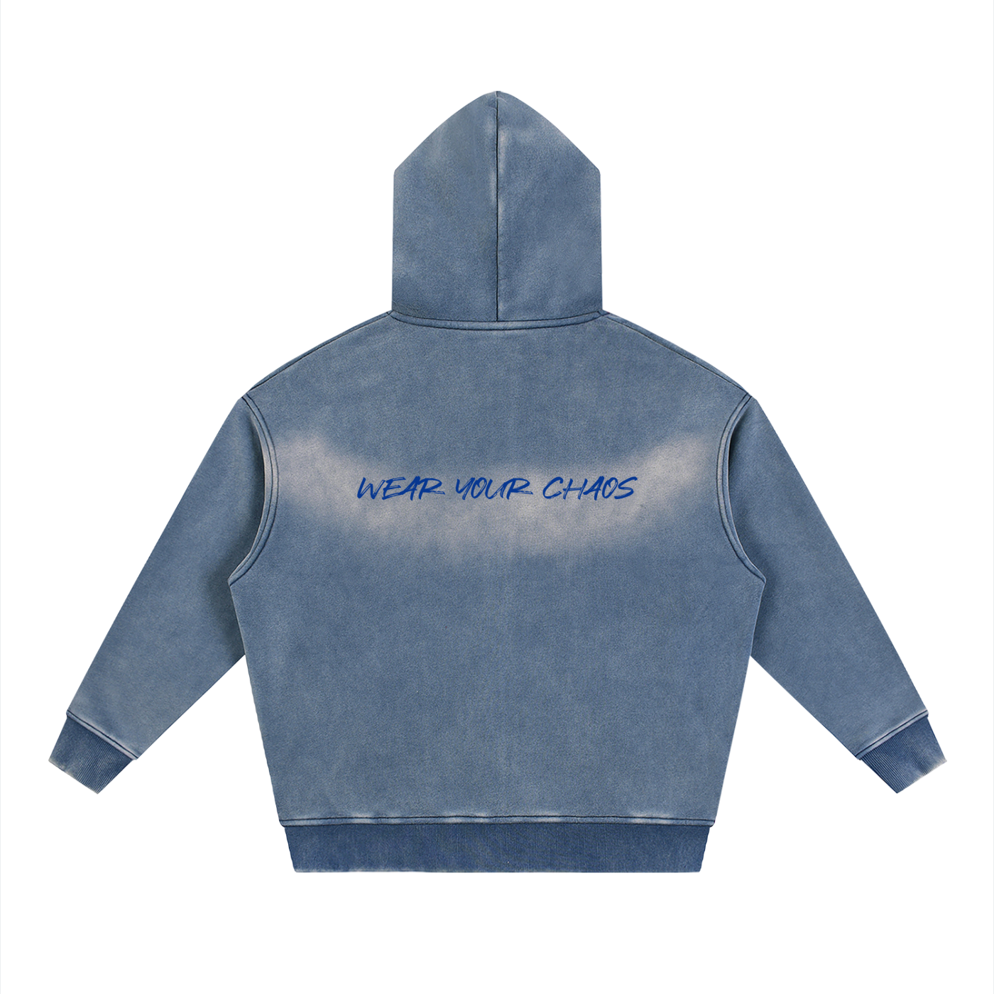 Wear Your Chaos Sunfade Two-way Zipper Boxy Fleece Hoodie Adult
