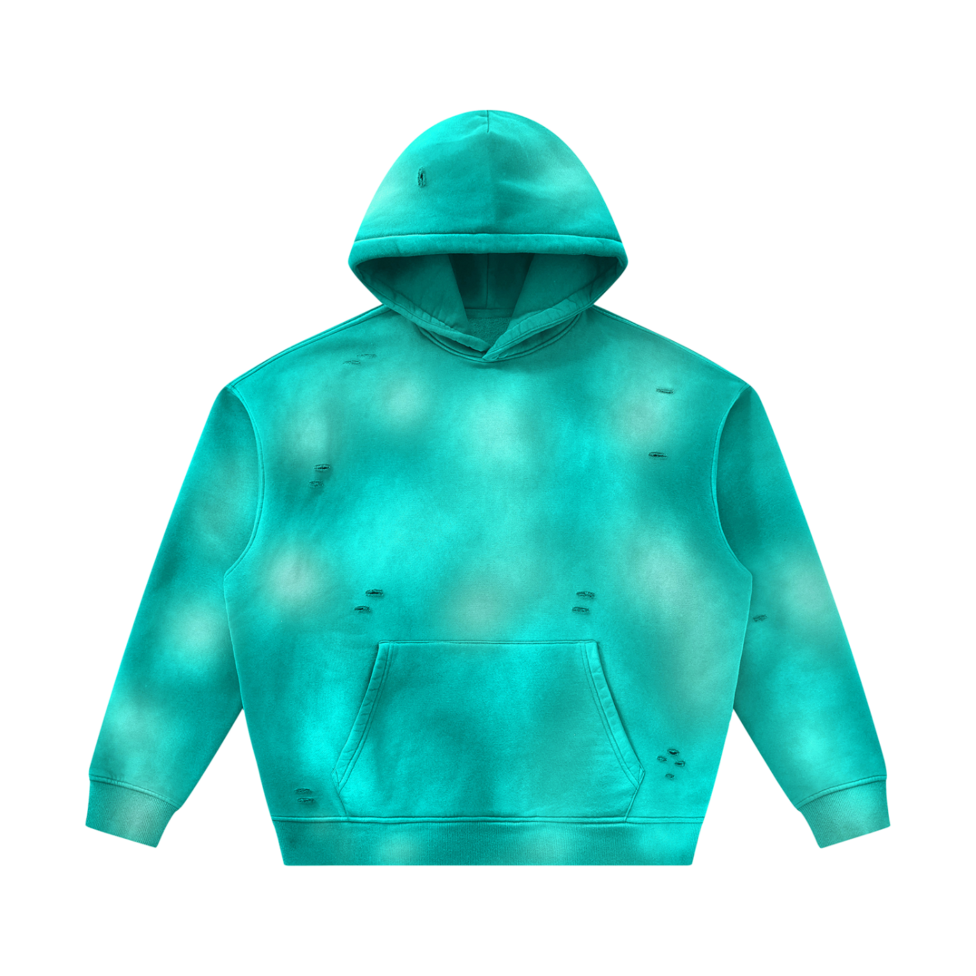 Sunfade Frayed Fleece Hoodie Unisex Adult