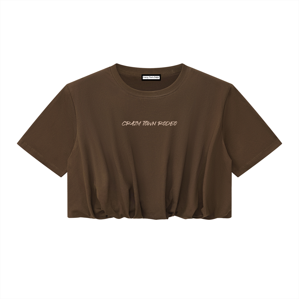 Women’s Crop Bubble Hem T-Shirt