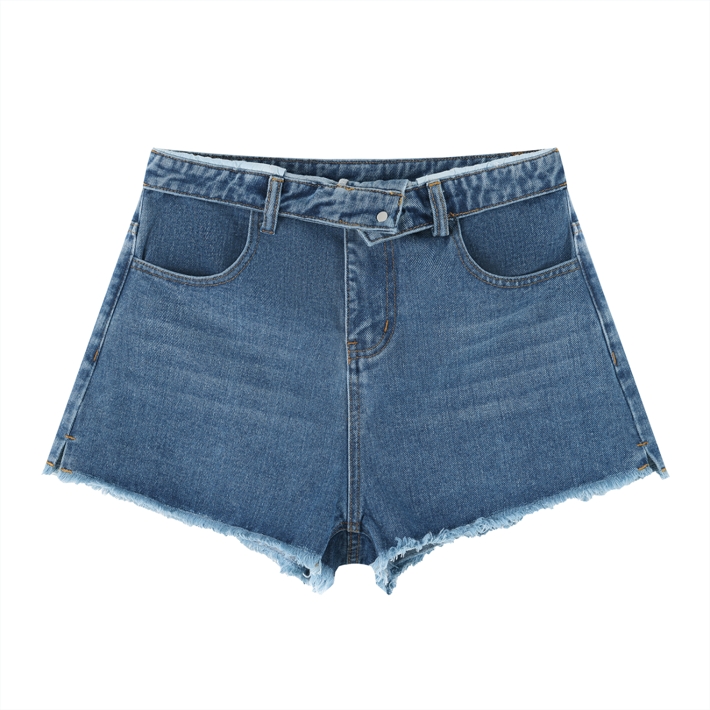 Women's Vintage Wash High Rise Denim Shorts