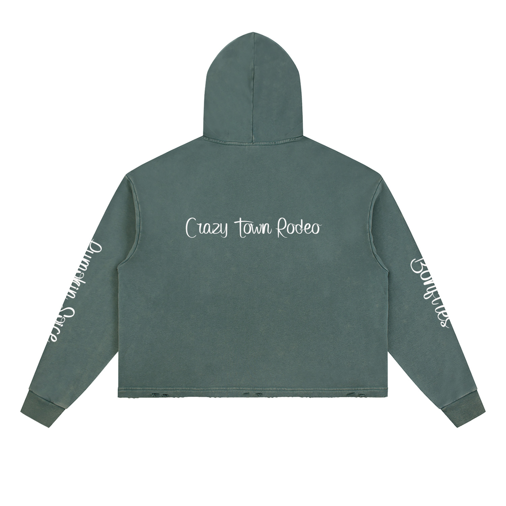 Cozy Season Club Vintage Washed Frayed-Hem Hoodie Adult