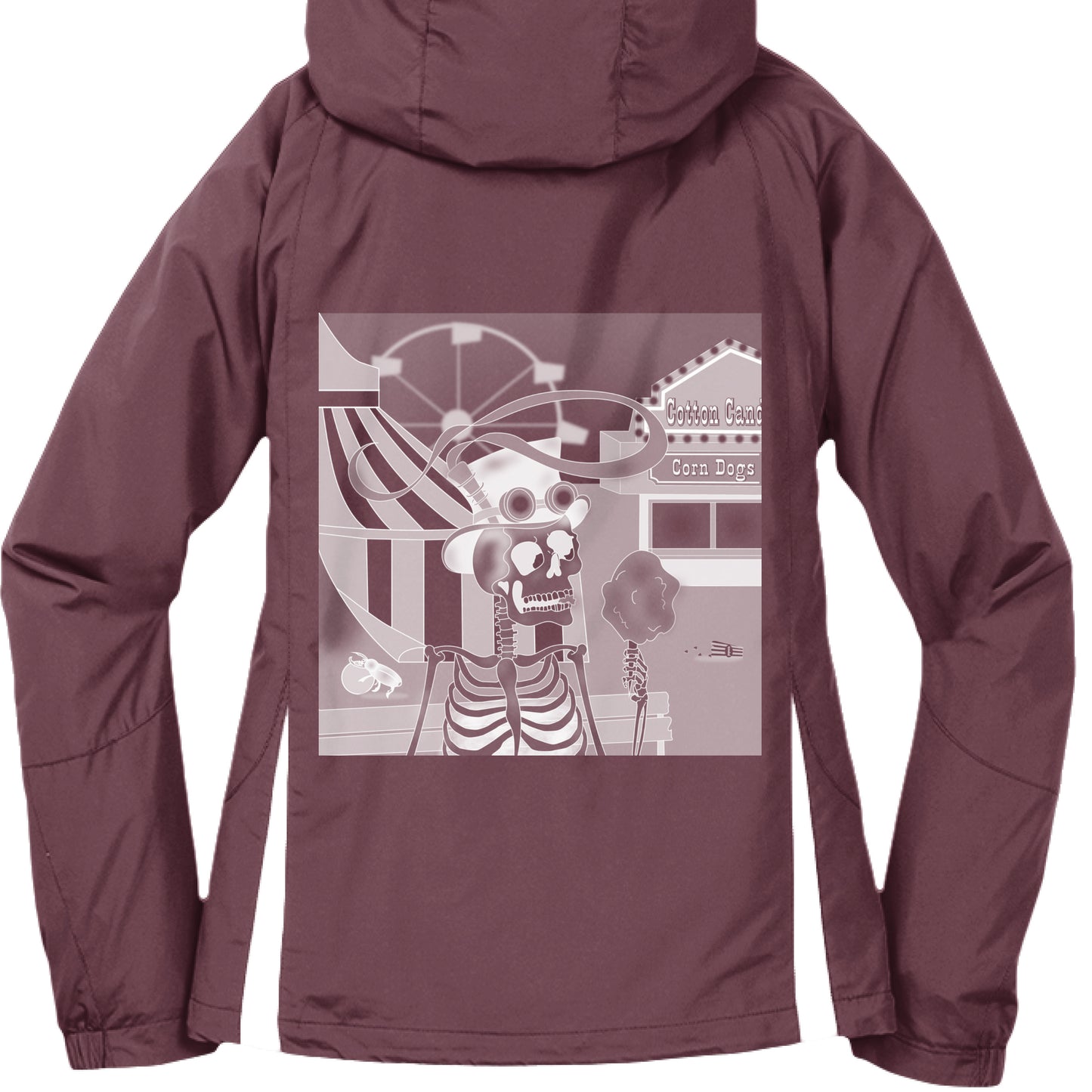 Maroon/ White - BACK
