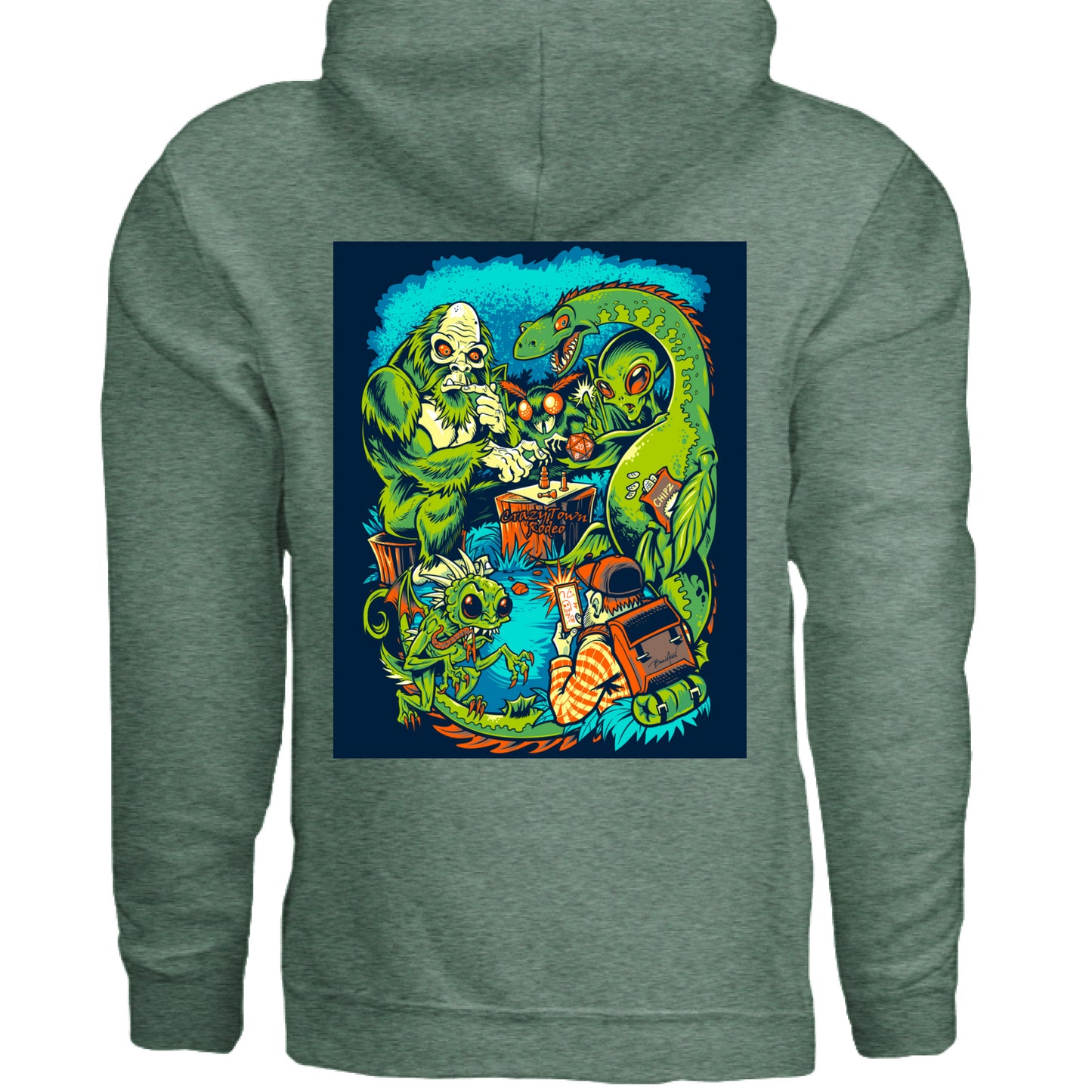 Heather Sport Dark Green - BACK