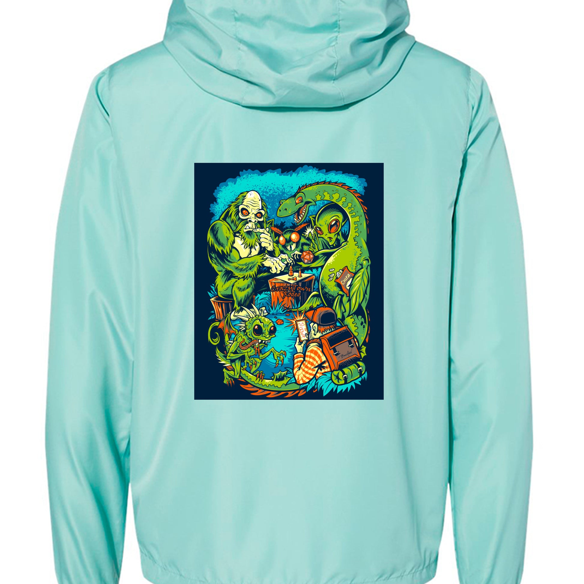 Aqua/ White Zipper - EXP54LWZ - BACK