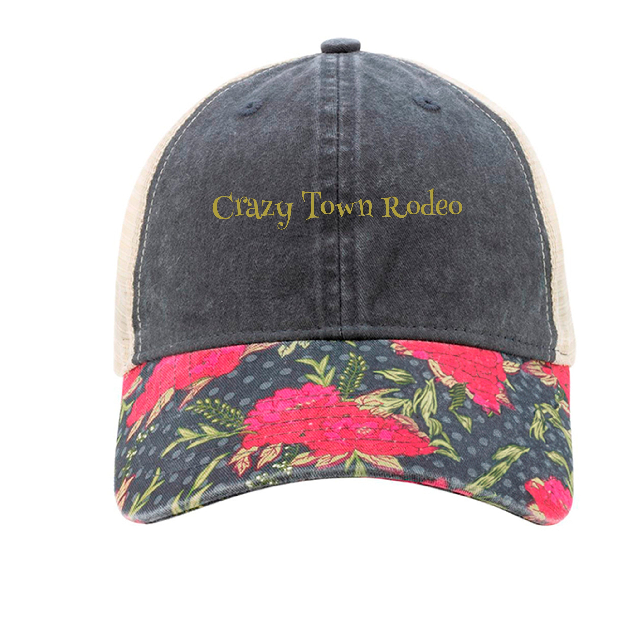 Black/ Floral/ Khaki - JANET - FRONT