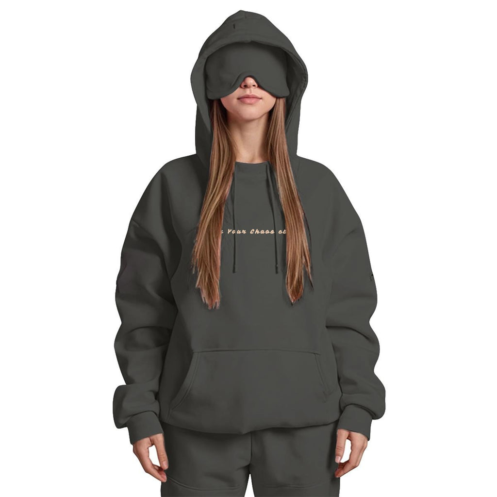 Wear Your Chaos Women's Travel Nap Hoodie with Built-in Eye Mask